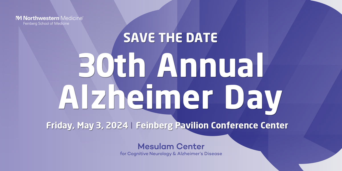 Save the Date: 30th Annual Alzheimer Day, May 3, 2024, Feinberg Pavilion Conference Center